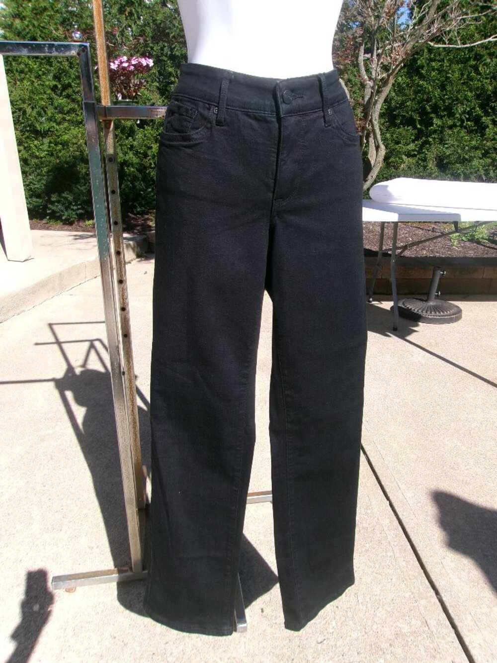 NWT NYDJ BLACK JEANS MARYLIN STRAIGHT 6P
